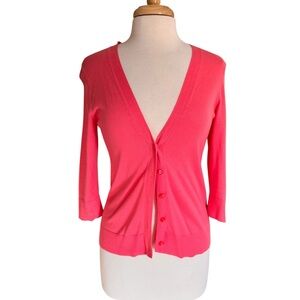 GAP Factory Coral Pink Lightweight Cardigan Sweater size Small